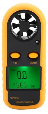 Productafbeelding van Digitale Handheld Anemometer met LCD Achtergrondverlichting - Windsnelheid- en Temperatuursmeter