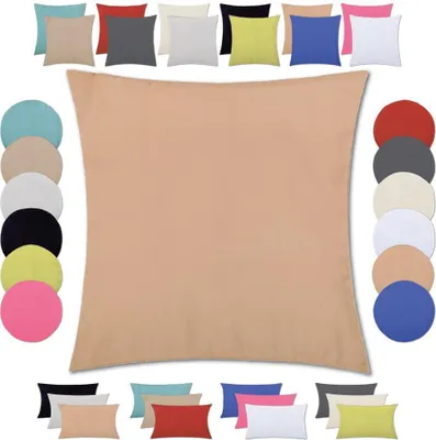 Produktbild von Kissenhülle (Serie Ellen) 50x50cm Zierkissenhülle Dekokissenhülle Dekokissen, Farbe: Braun