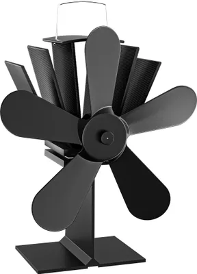 Produktbild von Wiltec Kaminofenventilator mit 5 Blättern 70 bis 350°C, Ofenventilator ohne Strom, Kaminventilator für eine effiziente und umweltfreundliche Wärmeverteilung