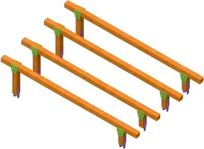 Produktbild von Schwebebalken Spielbalken Abenteuerbrücke Wackelsteg Spielplatz Übungsbalken