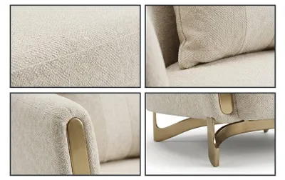 Obrázek produktu pro Moderní sedací souprava: 2 třísedáky a křeslo, elegantní design