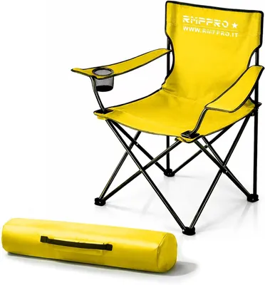 Immagine prodotto di Sedia da campeggio pieghevole con seduta comoda e rilassante, sedia da spiaggia portatile con portabicchieri – sedia per spiaggia e giardino, leggera
