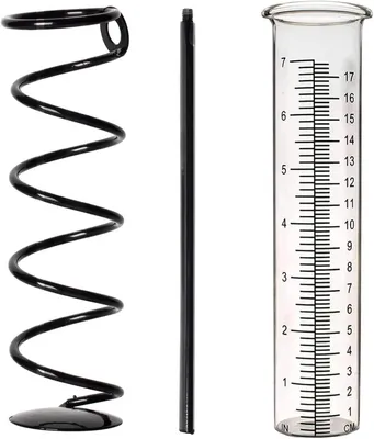 Produktbild von Regenmesser – 41 x 5,5 x 5,5 cm | 300 g Glas-Regenmesser mit Stabspirale
