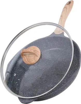 Produktbild von Famanu Bratpfanne 32 cm mit Glasdeckel - Induktionspfanne mit Antihaftbeschichtung