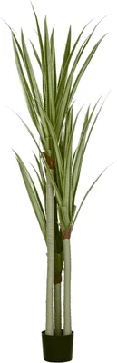 Produktbild von Künstliche Yucca Palme 190 cm im Topf, große Kunstpflanze für Wohnzimmer