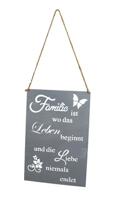 Produktbild von Riffelmacher Dekoschild zum Hängen Familie 20 x 30 cm