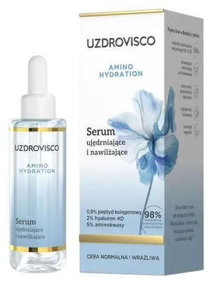 SERUM DO TWARZY UJĘDRNAJĄCO - NAWILŻAJĄCE 30 ml - UZDROVISCO (AMINO HYDRATION)