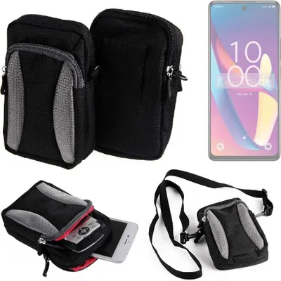 Produktbild von K-S-Trade Holster Schutz Hülle kompatibel mit TCL 50 XL 5G Handy Hülle Gürteltasche Umhängetasche mit Zusatzfach schwarz