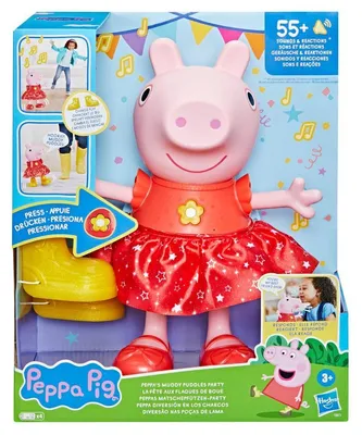 Zdjęcie produktu dla Peppa Pig Muddy Puddles Party, Duża lalka, Damski, 3 lat(a), Chłopak, dziewczyna, Brzmienie, 304,8 mm
