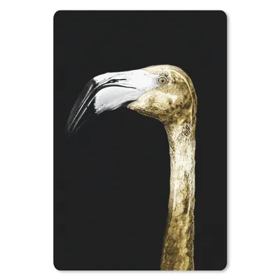 Produktbild von MuchoWow® Mauspad Mousepad Flamingo - Gold - Porträt 40x60 cm - Mousepads - Maus Mat - Pad - Mausunterlage - Schreibtisch Accesoire