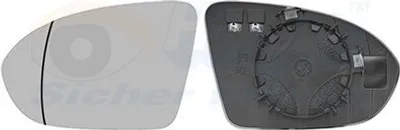 Produktbild von VAN WEZEL Spiegelglas Außenspiegel Links für OPEL Astra K Sports Tourer (B16) Asphärisch Beheizbar 3810837