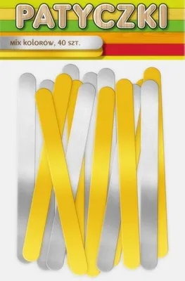 Produktbild von Kreative Holzstäbchen Gold Silber 40St.