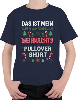 Produktbild von Das ist mein Weihnachts Geschenk Tannenbaum Zuckerstange lustig Uni Kinder T-Shirt, Navy, 104