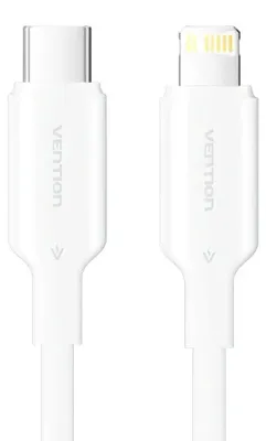 Obrázok produktu pre Vention LAKWF, 1 m, Lightning, USB C, Samec, Samec, Biela