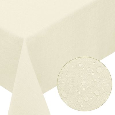 Melody® Premium Tischdecke Leinen-Optik abwaschbar mit Fleckschutz 130x220cm eckig champagner