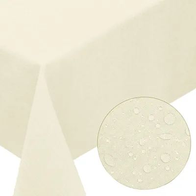 Produktbild von Melody® Premium Tischdecke Leinen-Optik abwaschbar mit Fleckschutz 130x220cm eckig champagner