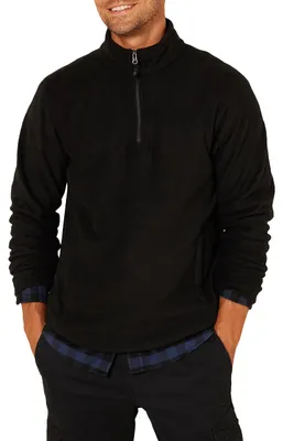 Productafbeelding van A. Essentials heren winterjas van polarfleece met een rits tot aan de borst
