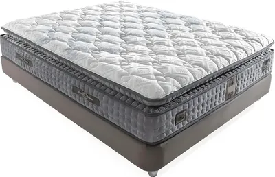 Immagine prodotto di Letto imbottito grigio con materasso Letto moderno in tessuto