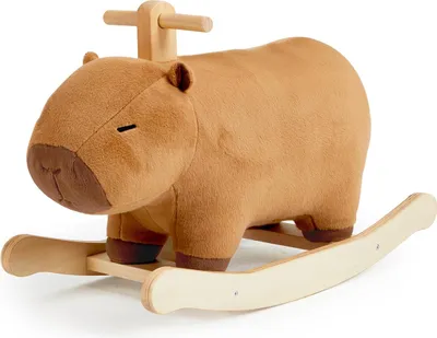 Produktbild von Schaukelpferd,Capybara Schaukelpferd,Holzspielzeug für Kinder 1–3 Jahre,64x30x41cm