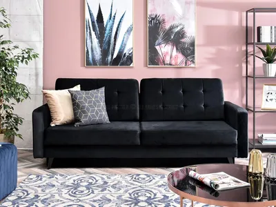Zdjęcie produktu dla Sofa rozkładana IRSA - czarna