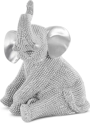 Zdjęcie produktu dla Figurka dekoracyjna słoń ELDO srebrny 14x12x18 cm