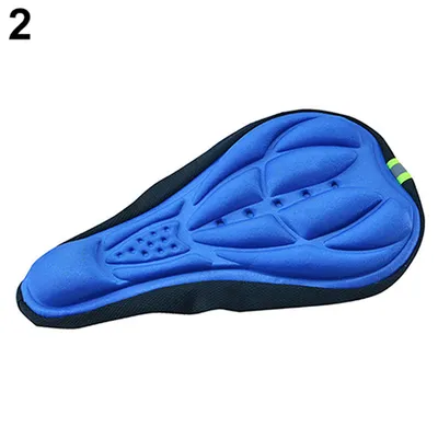 Produktbild von Silikon Fahrrad Fahrrad Fahrrad Sattel Atmungsaktives Gel Kissen Soft Pad Sitzbezug Blau