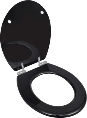 Produktbild von Toilettensitz MDF Deckel mit Absenkautomatik Design Schwarz
