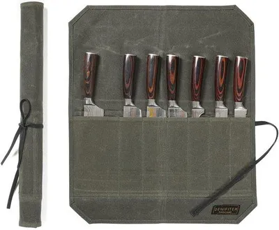 Produktbild von SolidKees - Wasserdichte Chef Kochmesser Tasche aus Wachs Leinwand