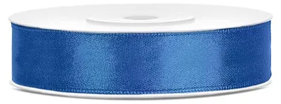 Image de Ruban cadeau satin bleu royal 25m 12mm de large