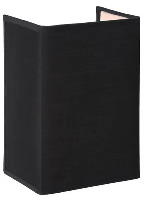 Image de Applique murale CORAL noir et blanc 1xE14x60W en tissu, dimensions : 20x14x7 cm, IP20, Lucide