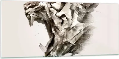 Produktbild von Bilder auf glas - tiger tier - 120x50cm - Glasbilder - Wandbilder - Bilder - Kunstdruck - zum Aufhängen bereit - Wanddekoration aus Glas - Glas Bilder - Wandbild auf Glas - Einteilig - GAB120x50-4113