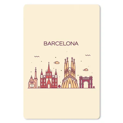 Produktbild von MuchoWow® Mauspad Mousepad Barcelona - Skyline - Spanien 18x27 cm - Mousepads - Maus Mat - Pad - Mausunterlage