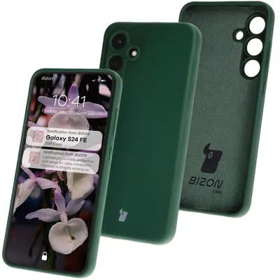 Produktbild von Bizon Soft Case für Galaxy S24 FE, Dunkelgrün