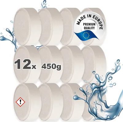 Produktbild von Luftentfeuchter Granulat Tabs 12x 450g für Raumentfeuchter Box Nachfüllpack ohne Strom
