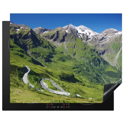 Produktbild von KitchenYeah© Herdabdeckplatte Die Großglocknerstraße durch die österreichischen Alpen , 65x52cm, Küche Deko, Glaskeramikkochfeld Herdabdeckung, Abdeckplatte fùr Kochfeld