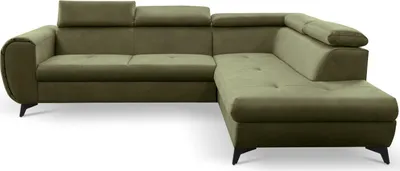 Obrázek produktu pro Rozkládací sedačka s úložným prostorem DAUPHIN - khaki, pravý roh
