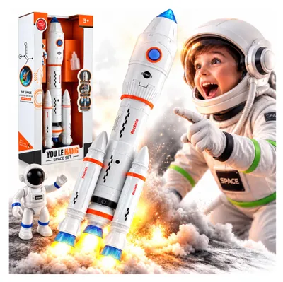 Zdjęcie produktu dla Rakieta kosmiczna Interaktywna + astronauta 35,5cm