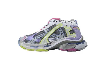 Zdjęcie produktu dla 772767 W3RNY 0361 Balenciaga Runner Sneakersy Różowo-Niebiesko-Fioletowe ROZMIAR:EUR38