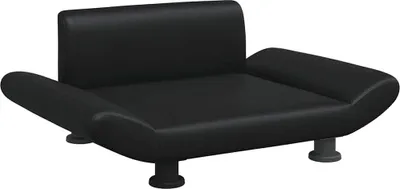 Produktbild von vidaXL Hundebett Schwarz 70x45x28 cm Kunstleder