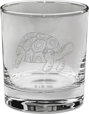 Produktbild von Mr. & Mrs. Panda Glas Schildkröte Marschieren - Transparent - Geschenk, für Gin, Tumbler, Inspiration, Motivation, Longdrinkglas, Abenteuer, Urlaub, Schildkröten