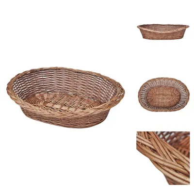 Obrázek produktu pro vidaXL Přírodní proutěný koš pro psy 50 cm - Pelíšky pro psy
