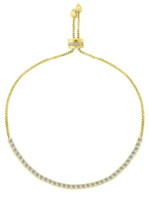 Produktbild von Elegantes vergoldetes Armband mit Zirkonen BRC91Y