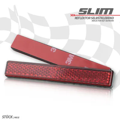 Immagine prodotto di Riflettore Slim rettangolare rosso con bordo