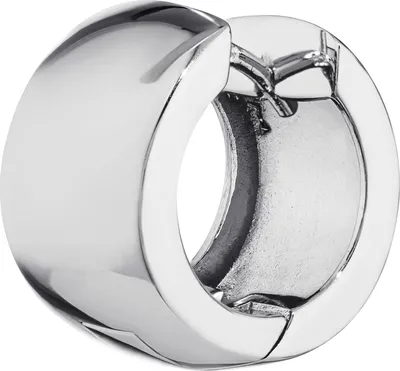 Produktbild von Einzel 925 Sterlingsilber Klappcreole Ohrring 14,7 X 9,2mm Anlaufgeschützt 4815