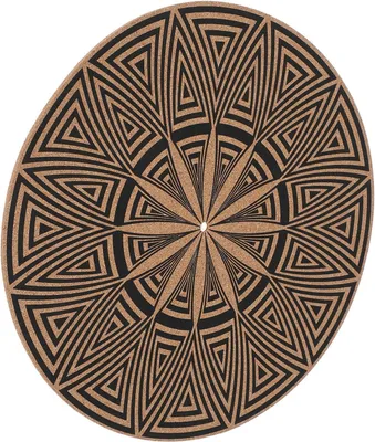 Productafbeelding van Kurken Draaitafelmat - Platenmat Slipmat - Vinyl Luisteren - Trillingsdempend Kurk - 30 cm - Khaki