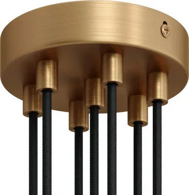 Immagine prodotto di Creative-Cables Kit rosone cilindrico in Metallo a 7 Fori - Cilindrico, Bronzo Satinato
