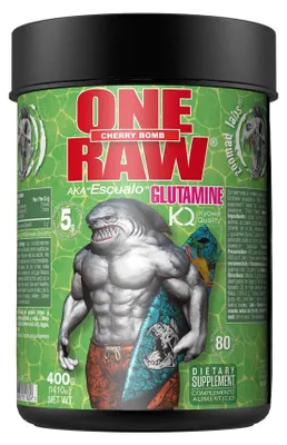 Productafbeelding van One Raw Glutamine - met smaak, 400 g, kersen