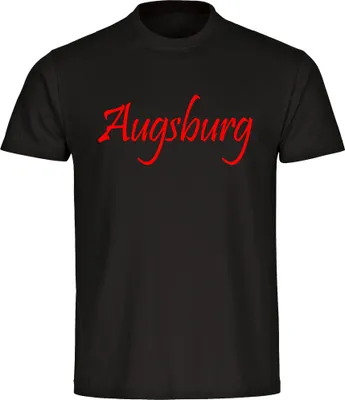 Produktbild von multifanshop Kinder T-Shirt - Augsburg - Schriftzug, schwarz, Größe 128