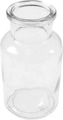 Flasche ca. 250ml H12,3cm Ø6,5cm klar Glas Vase Blumenvase Tischvase Dekoflasche