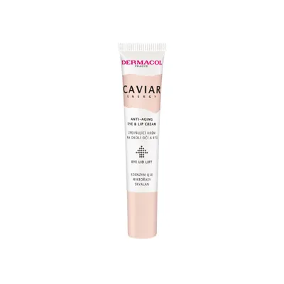 Produktbild von Dermacol Caviar Energy Anti-Aging Eye & Lip Cream festigende Liftingcreme zur Erneuerung der Hautdichte rund um Augen und Lippen 15 ml